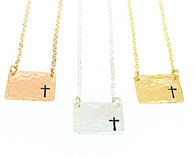 Jill Massey Side Cross Bar Necklace
