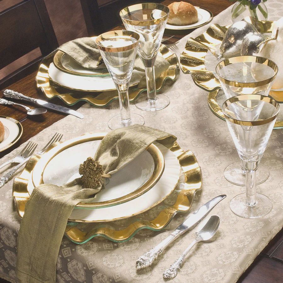 Annieglass Ruffle Buffet Plate