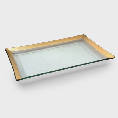 Annieglass Roman Antique Martini Tray