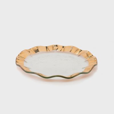 Annieglass Ruffle Salad Plate