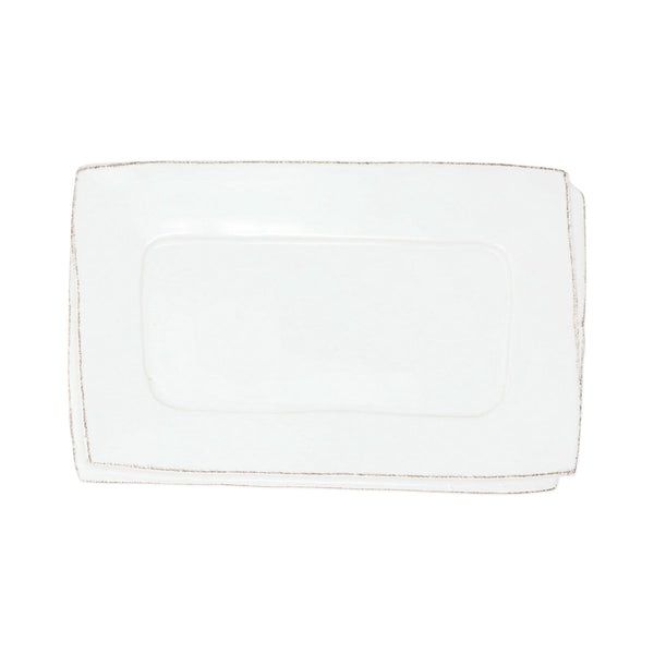 Lastra White Small Rectangular Tray