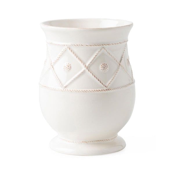 Berry &amp; Thread Utensil Crock - Whitewash