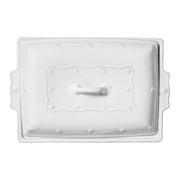 Berry &amp; Thread 13” Rectangular Baker with Lid - Whitewash