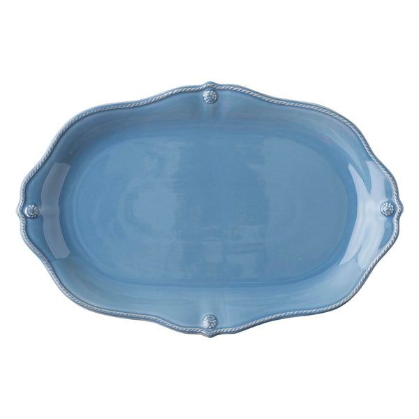 Berry &amp; thread 16” Platter - Chambray