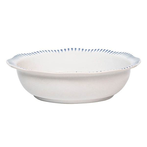 Sitio Stripe 12” Serving Bowl - Delft Blue