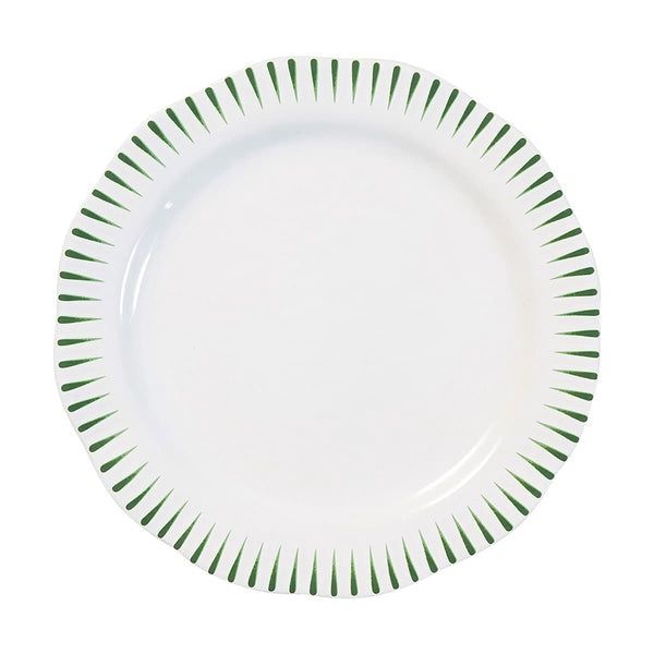Sitio Stripe Dinner Plate - Basil