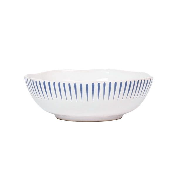 Sitio Stripe Coupe Bowl - Delft Blue