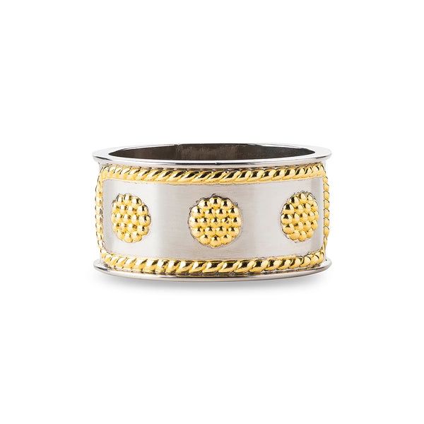 Berry &amp; Thread Napkin Ring - Silver/Gold