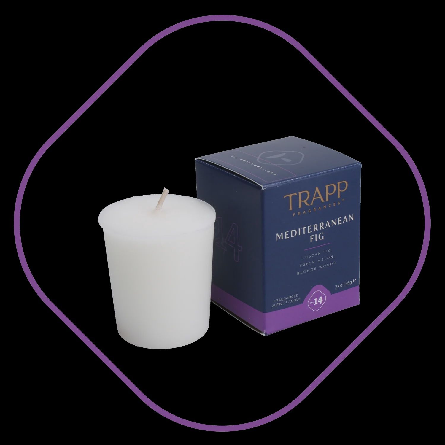 TRAPP Fragranced Votive Candles, vetiver seagrass: Mediterranean Fig No.14