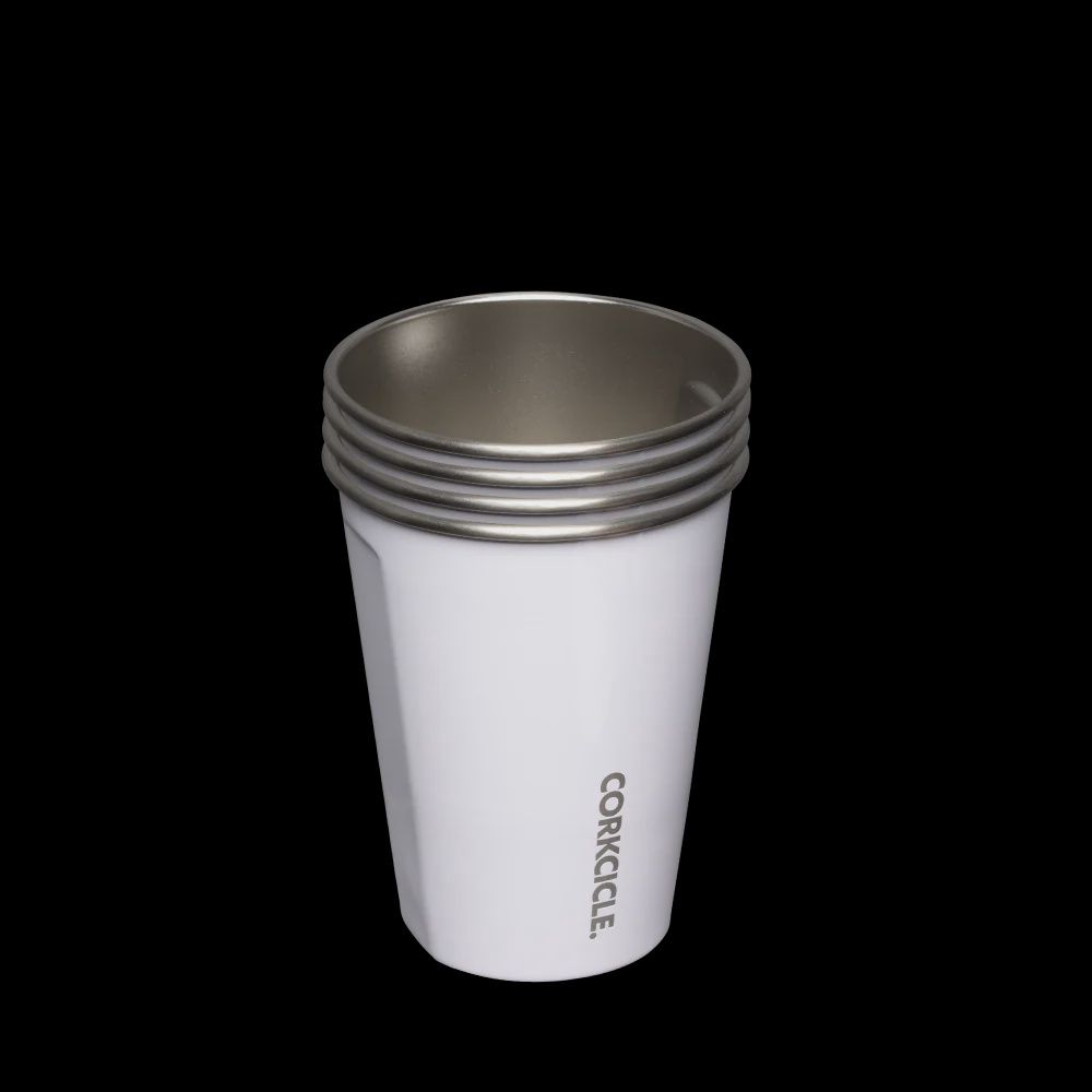 Corkcicle Eco Stacker 18oz set of 4, Colour: Gloss White
