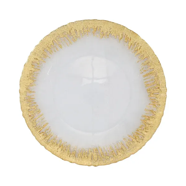 Rufalo Gold Brushstroke Service Plate/Charger