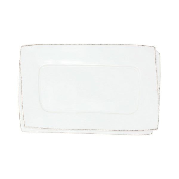 Lastra White Small Rectangular Tray