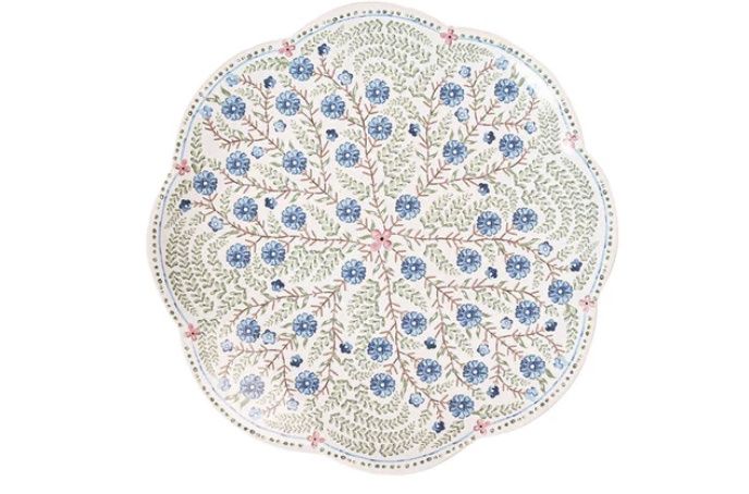 Villa Seville Chambray Scalloped Salad/Dessert Plate