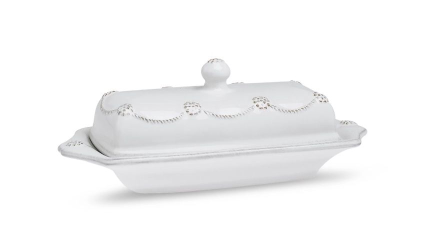 Berry &amp; Thread Butter Dish -Whitewash