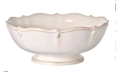 Berry &amp; Thread 11” Footed Fruit Bowl - Whitewash