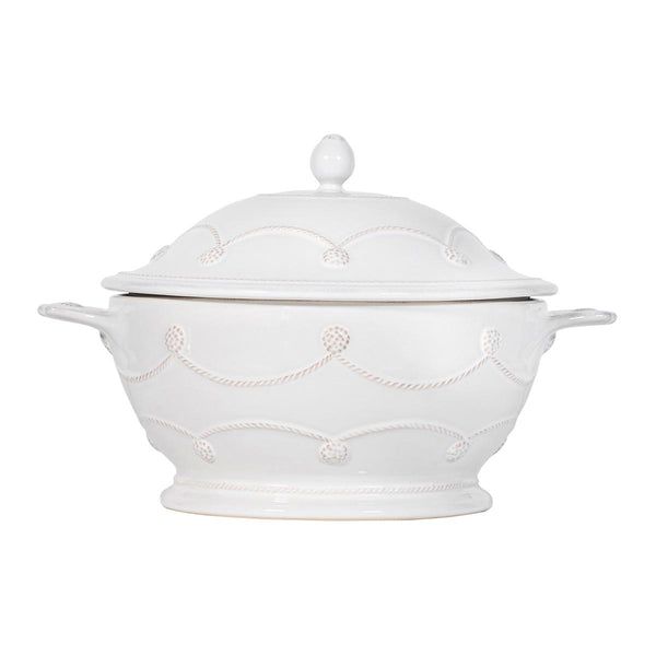 Berry &amp; Thread Casserole with Lid - Whitewash