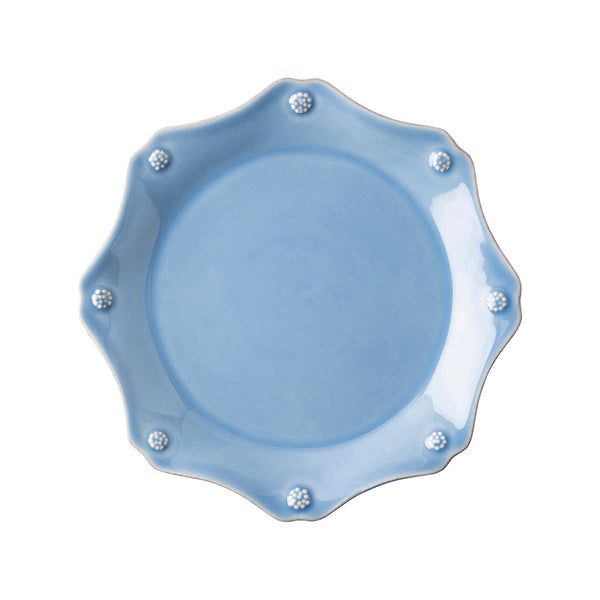 Berry &amp; Thread Scalloped Dessert/Sald Plate - Chambray
