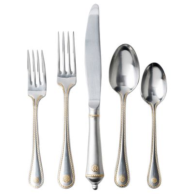 Berry &amp; Thread 5pc Place Setting - Bright Satin with Gold