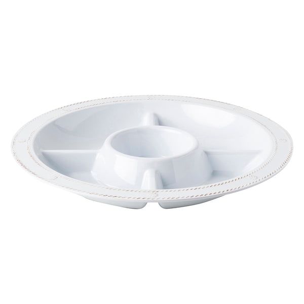 Berry &amp; Thread Melamine 15" Crudite Platter - Whitewash