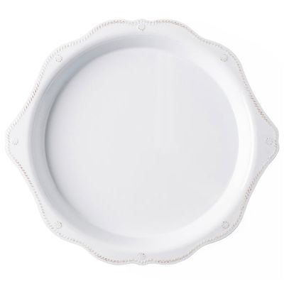 Berry &amp; Thread Melamine 17" Round Platter - Whitewash