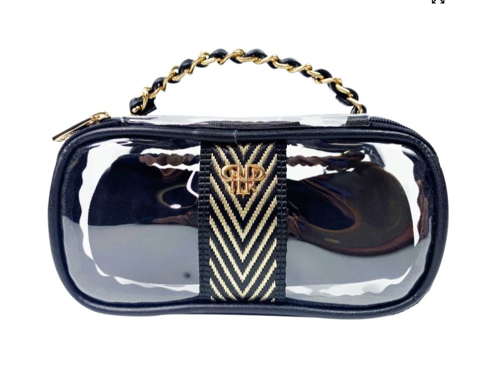 Bombshell Bangle Bag - Gold Chevron