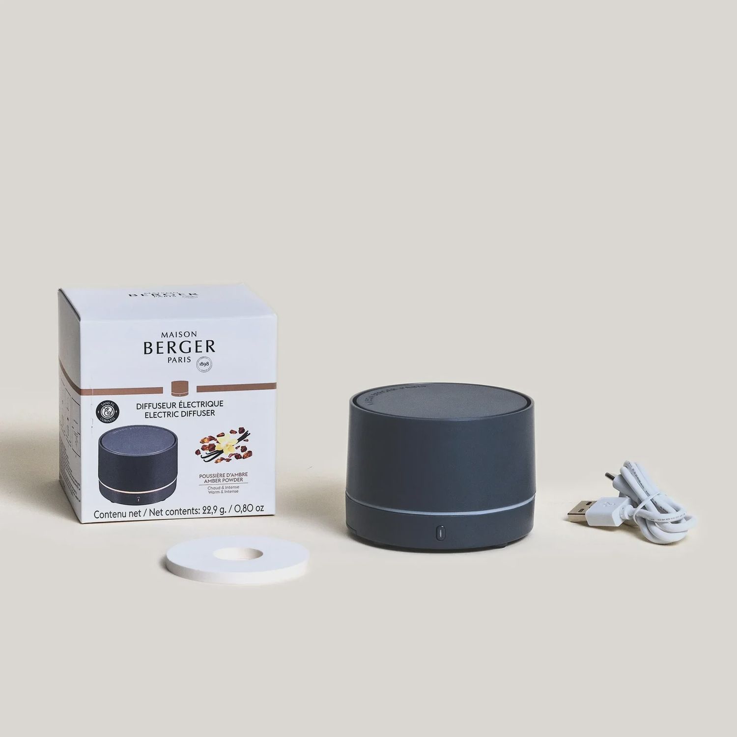 Nomad Electric Diffuser Grey Amber Powder