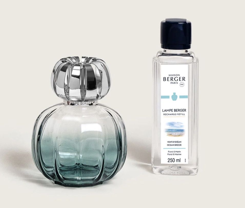 Corali Green Fragrance Lamp Gift Set with Ocean Breeze