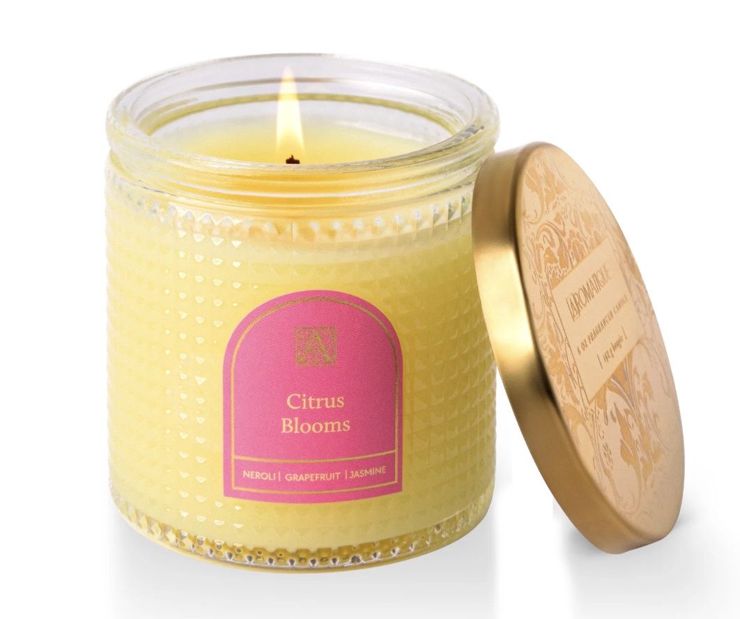 Citrus Blooms - Textured Glass Candle