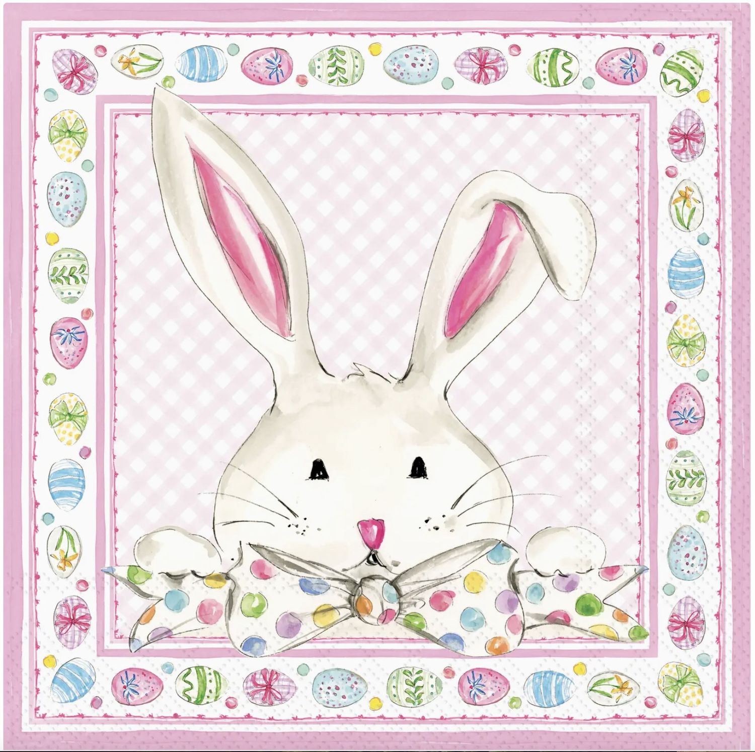Easter Bunny Floral Cocktail Napkins Easter Bunny Floral Cocktail Napkins