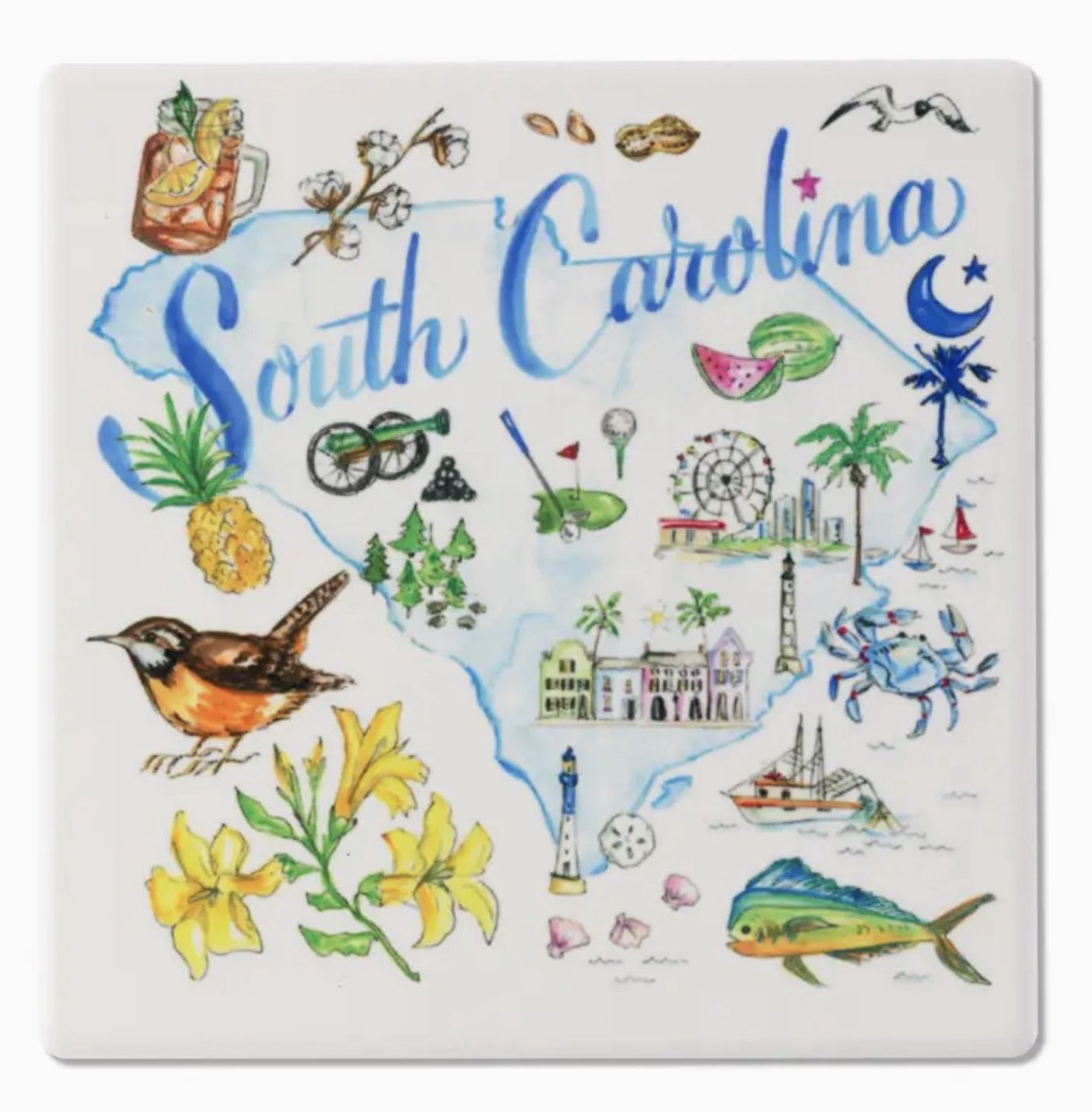 SC State Ceramic Coaster