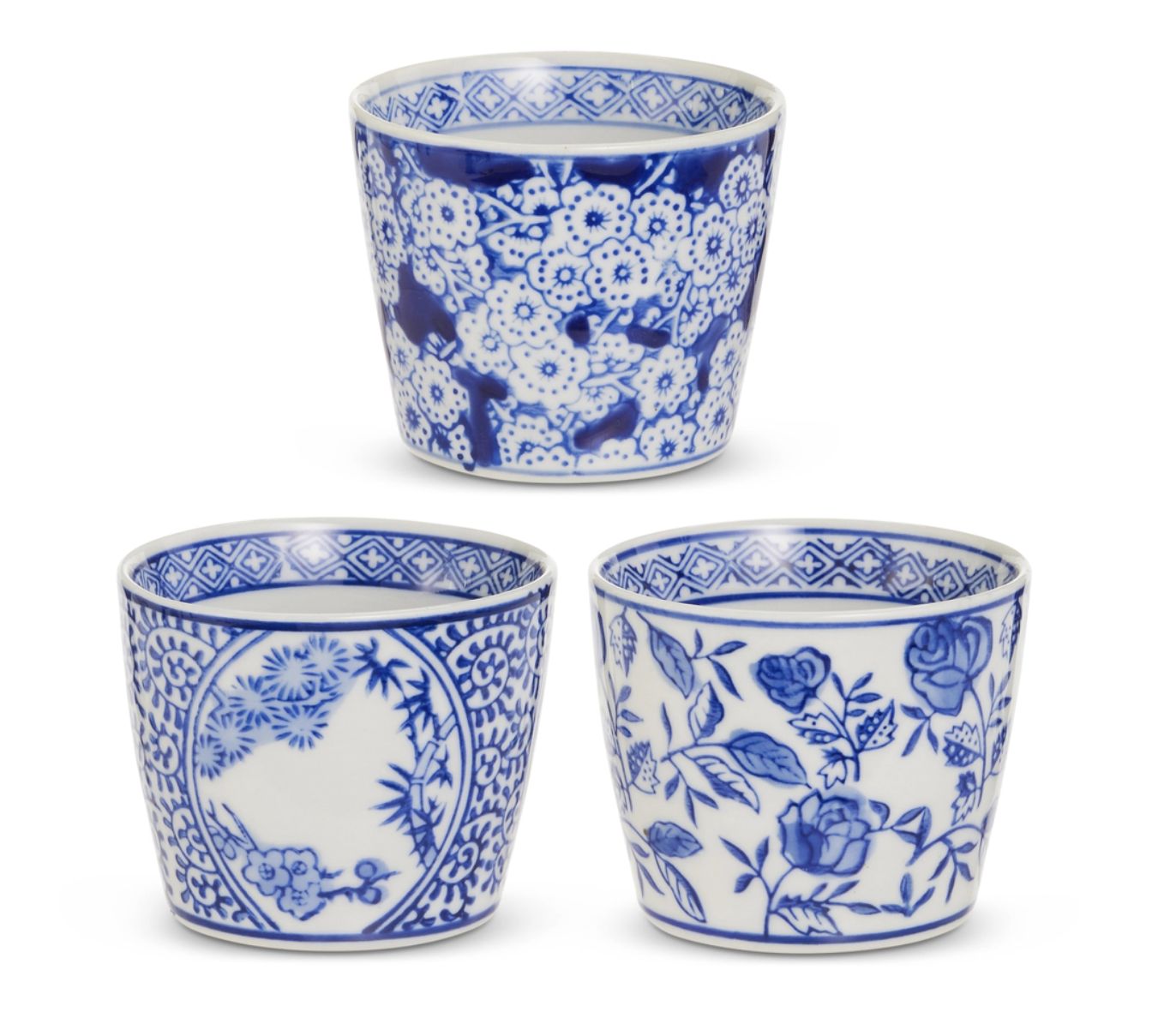 Mini Blue and White Pot Floral