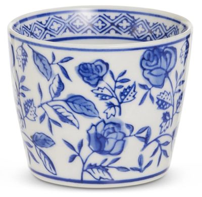 Blue and White Pot Rose