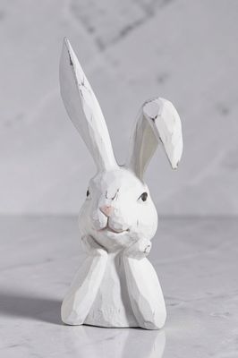 15.5" White Dreaming Bunny