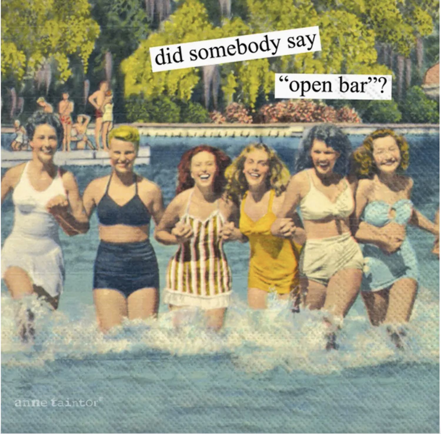 "Open Bar" Paper Cocktail Napkins 20 ct.