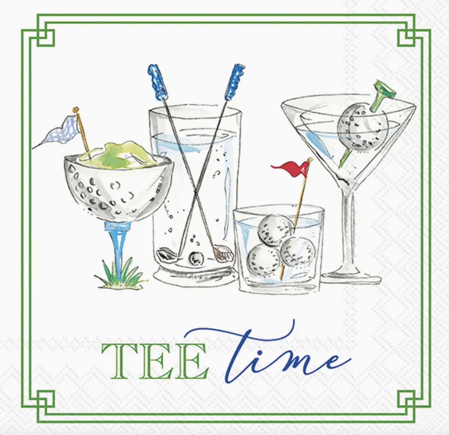 Tee Time Paper Cocktail Napkins 20 ct.