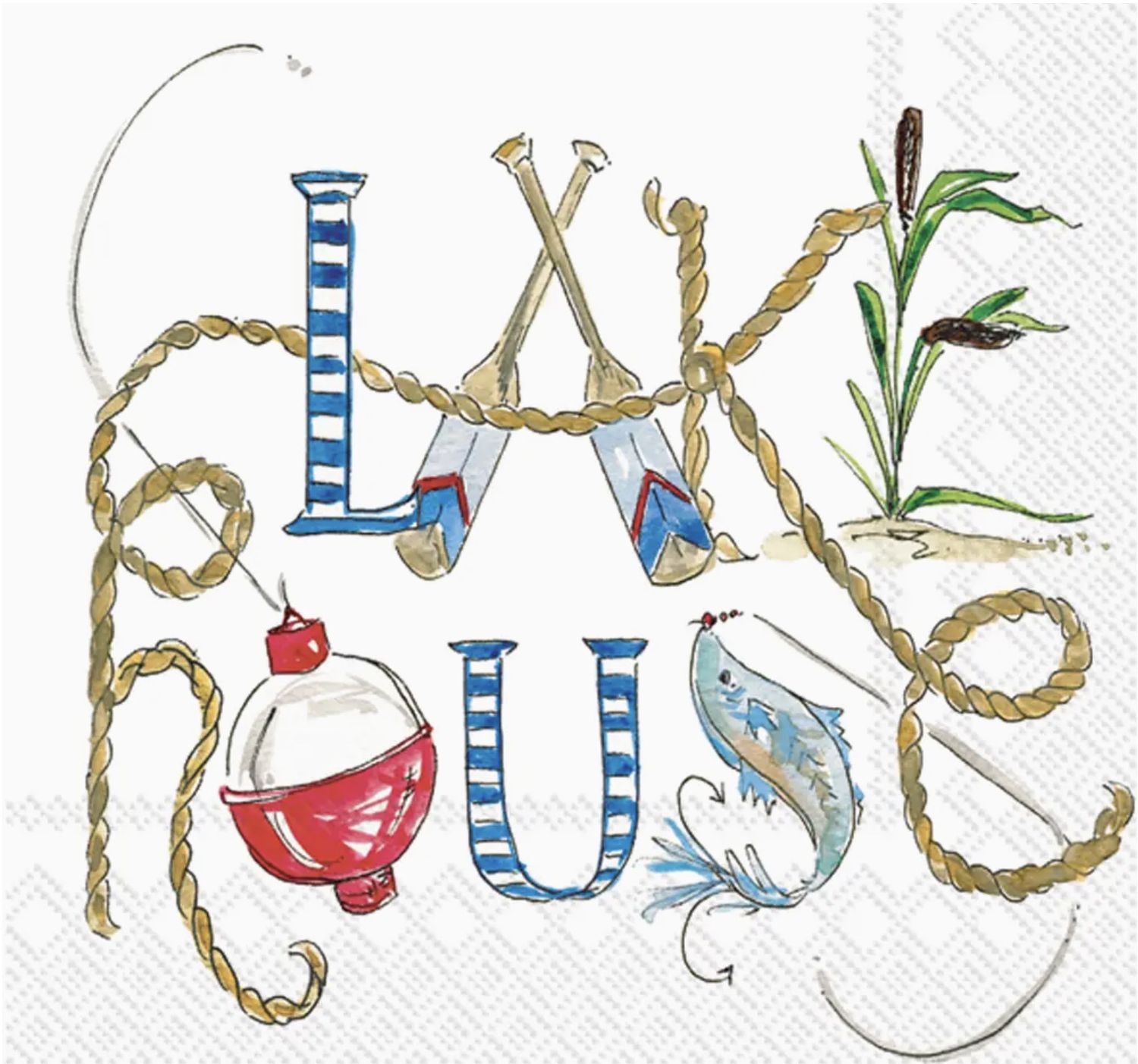 Lake House Paper Cocktail Napkins 20 ct.