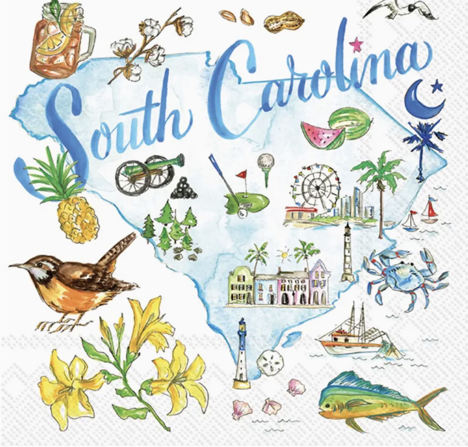 South Carolina Paper Cocktail Napkins 20 ct.