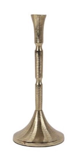 Gold Textured 14" Candle Holder