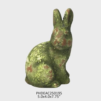 Mossy Cement Rabbit