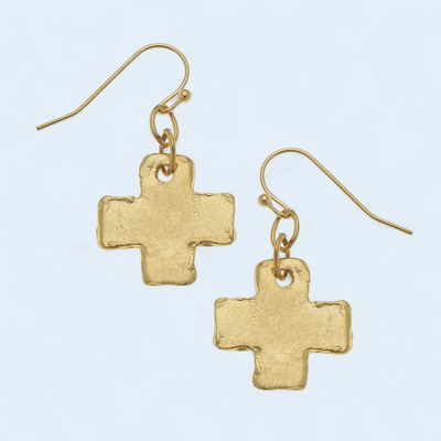 SS Square Cross Earring