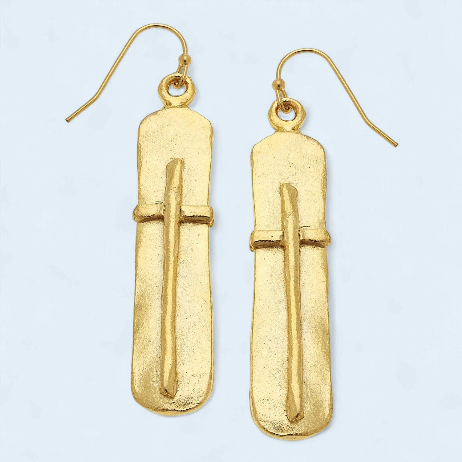 SS Bar Cross Earrings