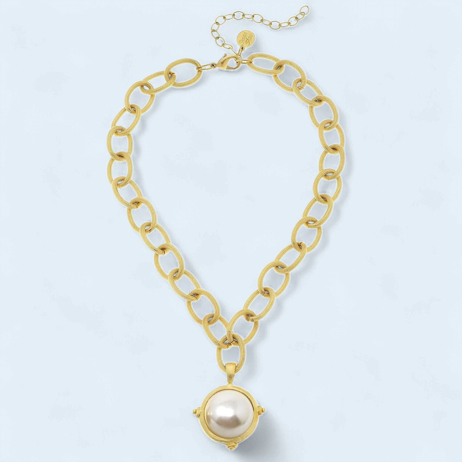SS Pearl Cab Chain Necklace