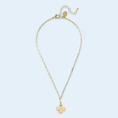 SS Cross Paperclip Necklace