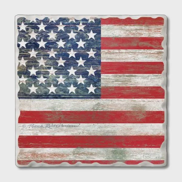 Absorbent  Coaster Sets, Pattern: American