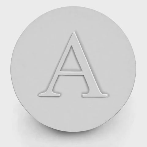 Monogram Coaster, Letter: A