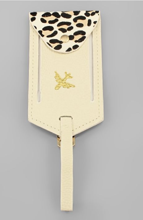 Animal Print Luggage Tag, Colour: Leopard/White