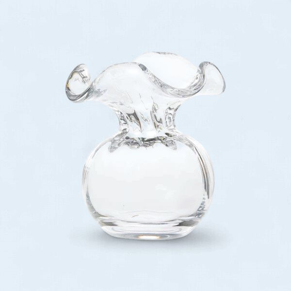 Vietri Hibiscus Clear Bud Vase