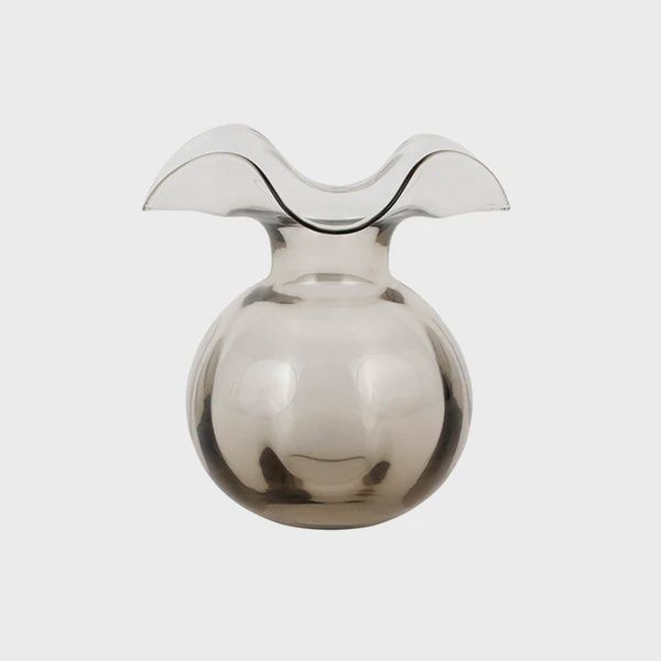Vietri Hibiscus Grey Bud Vase