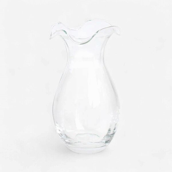 Vietri Hibiscus Vertical Fluted Vase, Colour: Clear