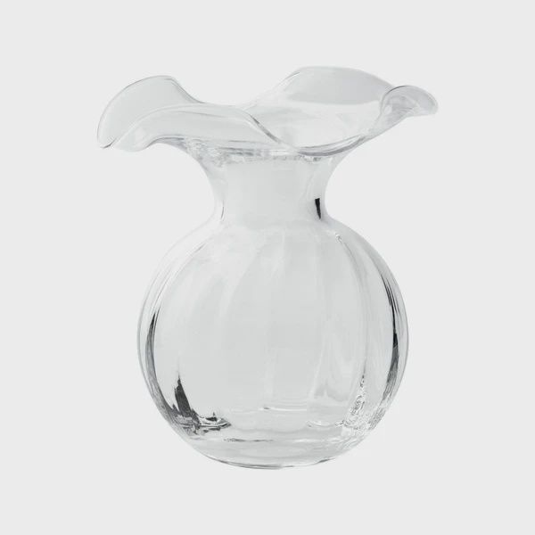 Vietri Hibiscus Clear Large Vase